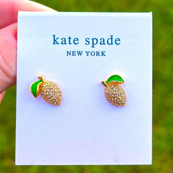Kate Spade Picnic Perfect Pave Lemon Fruit Salad Stud Earrings - Picture 1 of 5